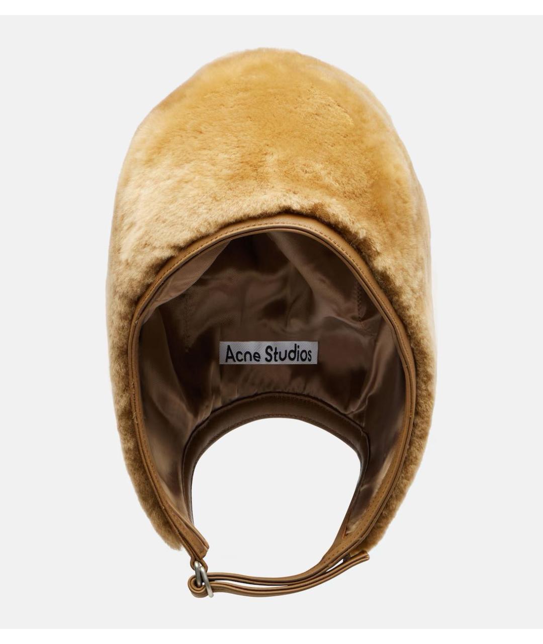 ACNE STUDIOS Коричневая шерстяная шапка, фото 6