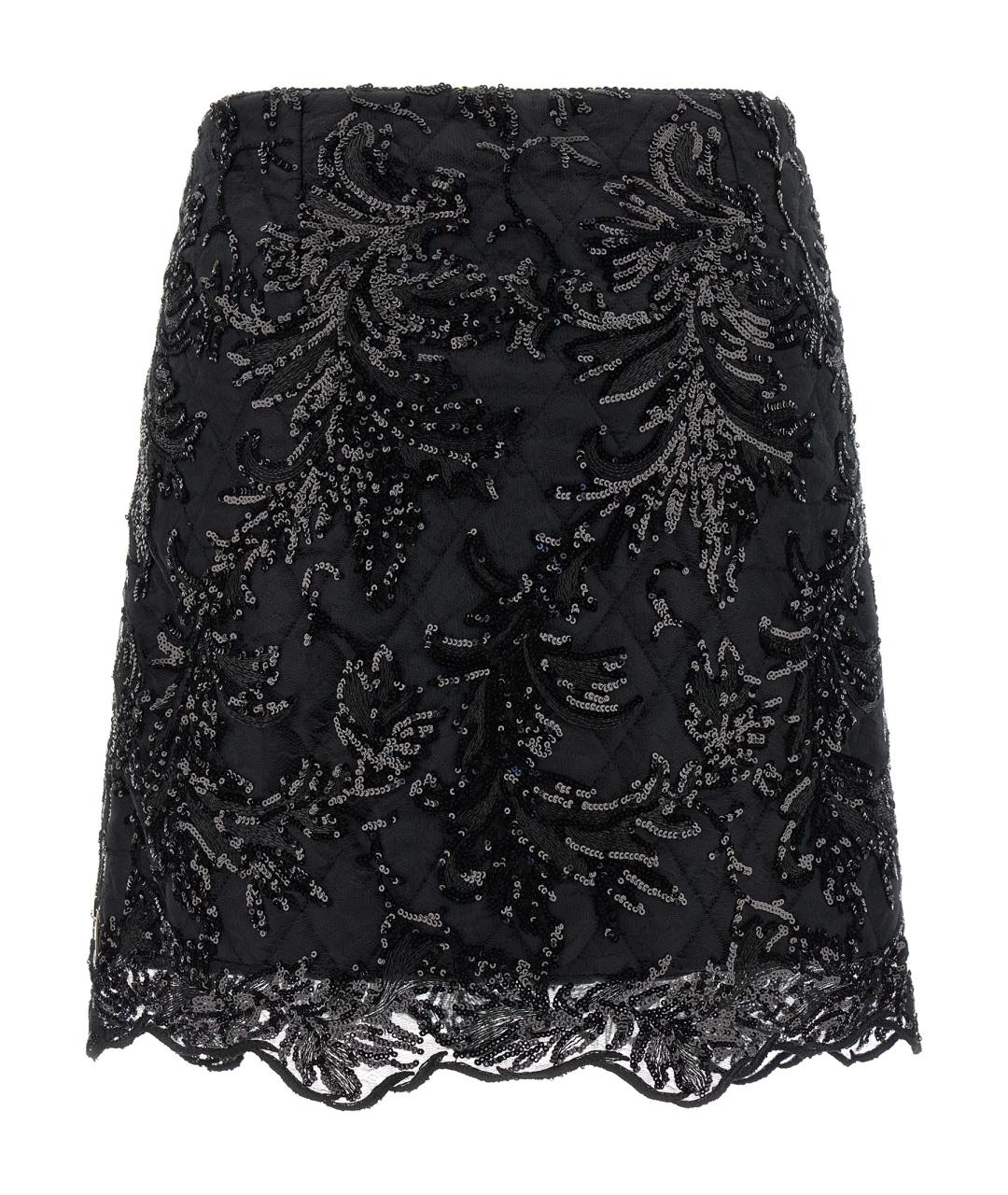 LE TWINS Черная юбка макси, фото 2