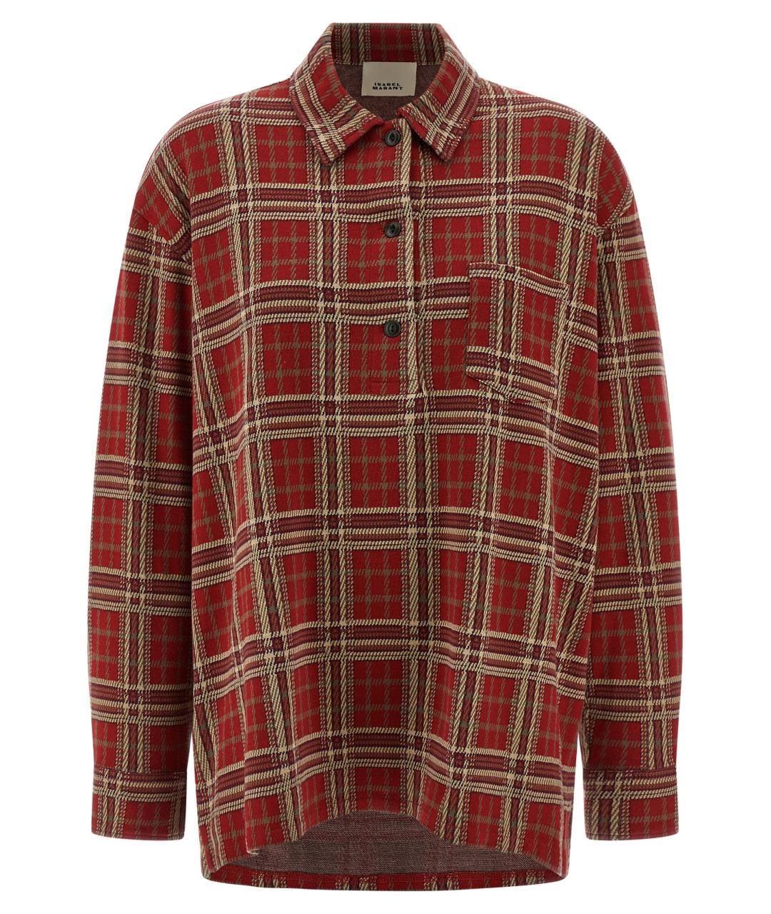 ISABEL MARANT Красная хлопковая рубашка, фото 1