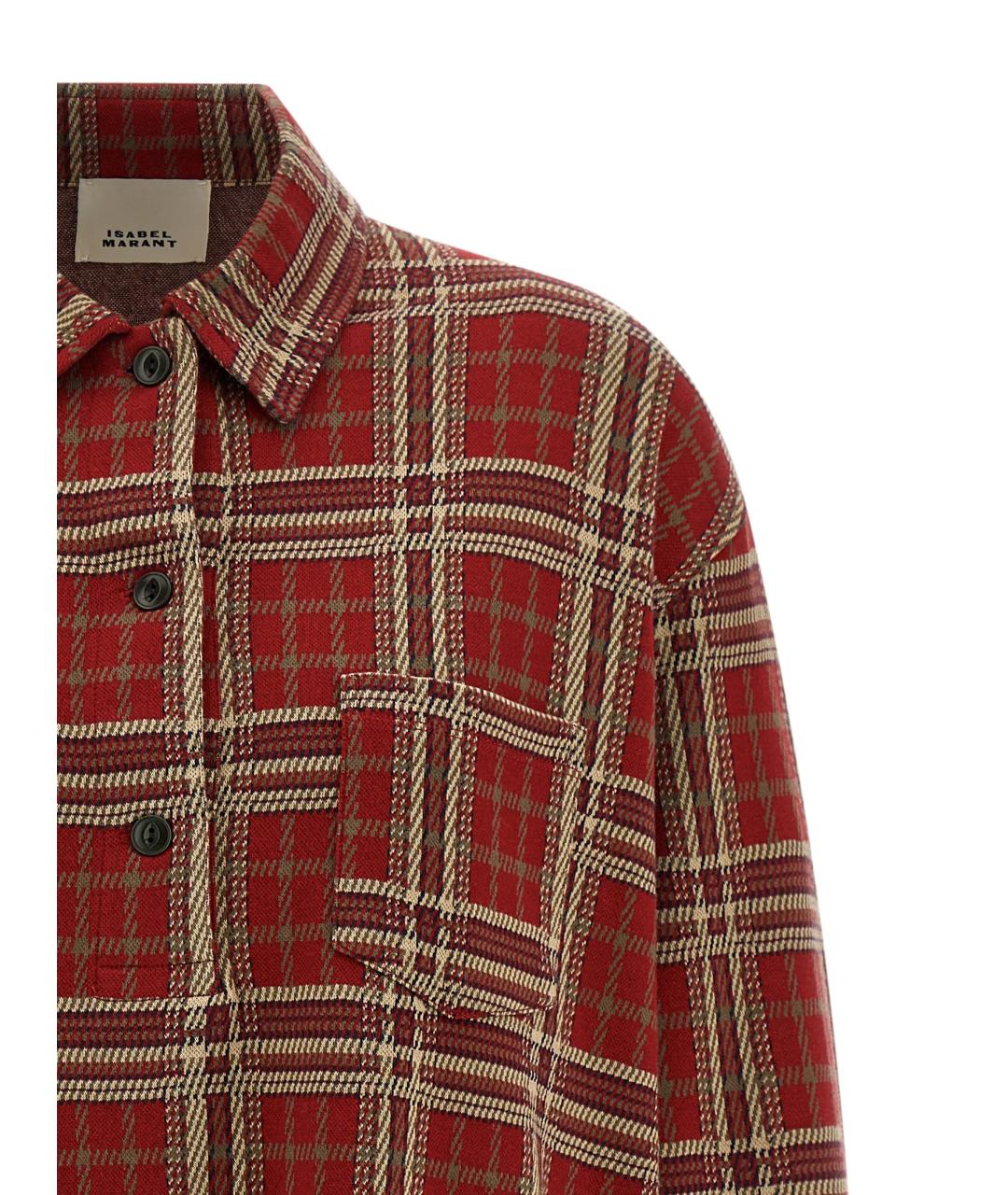 ISABEL MARANT Красная хлопковая рубашка, фото 3