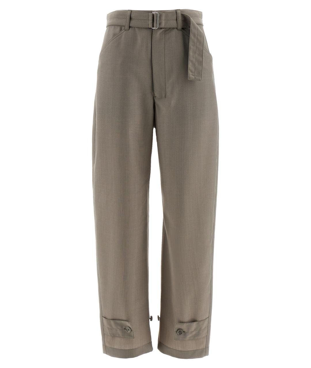 LEMAIRE Бежевые полиэстеровые прямые брюки, фото 4