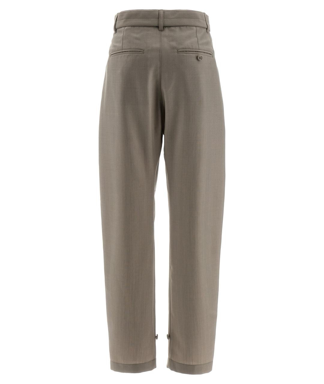 LEMAIRE Бежевые полиэстеровые прямые брюки, фото 2