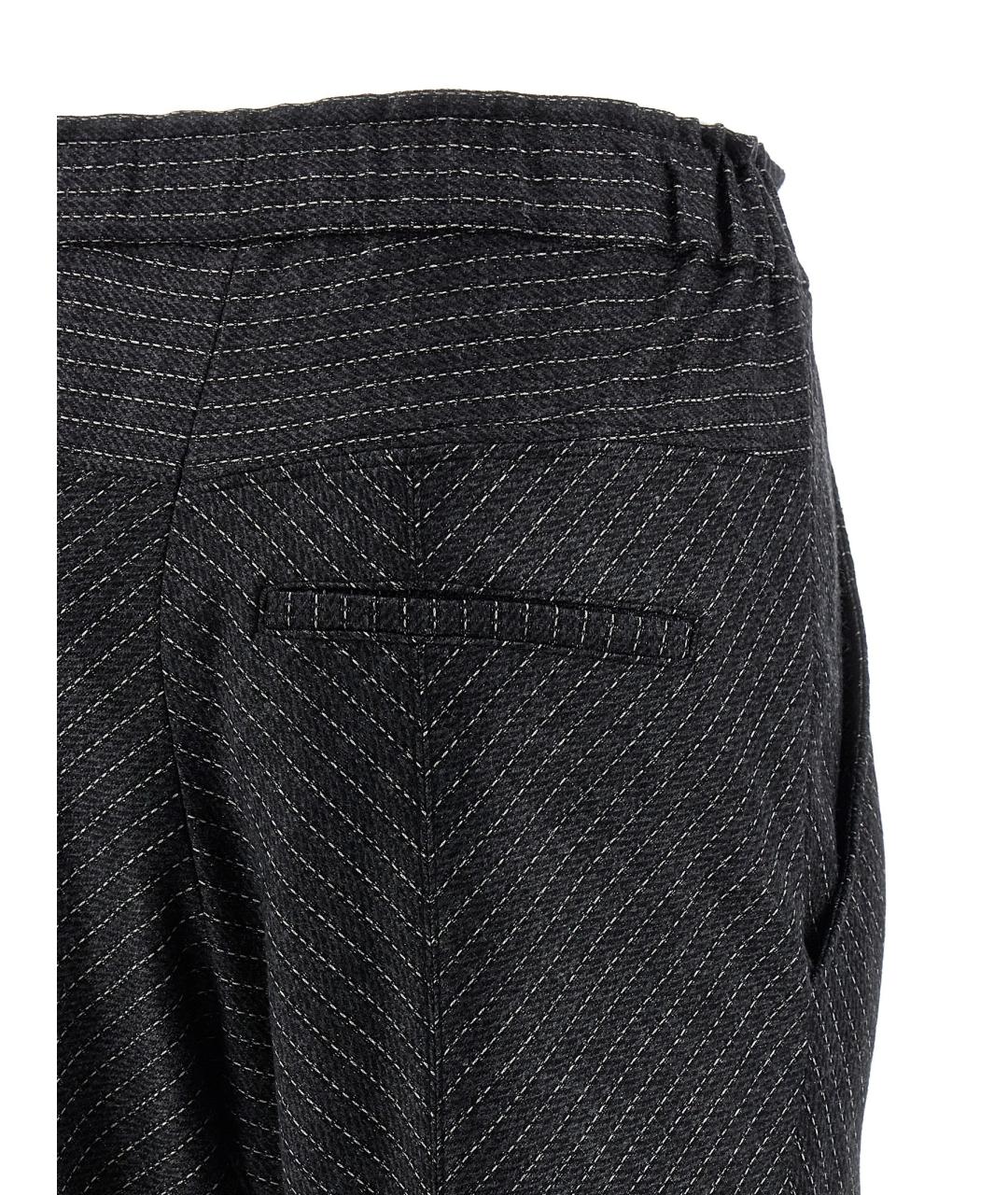 ISABEL MARANT Серые шерстяные прямые брюки, фото 4