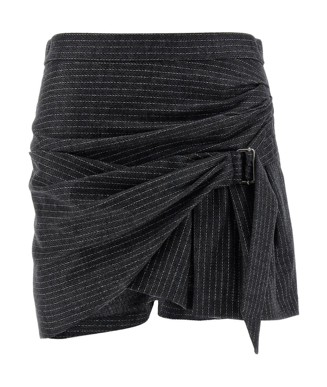 ISABEL MARANT Серая шерстяная юбка макси, фото 1