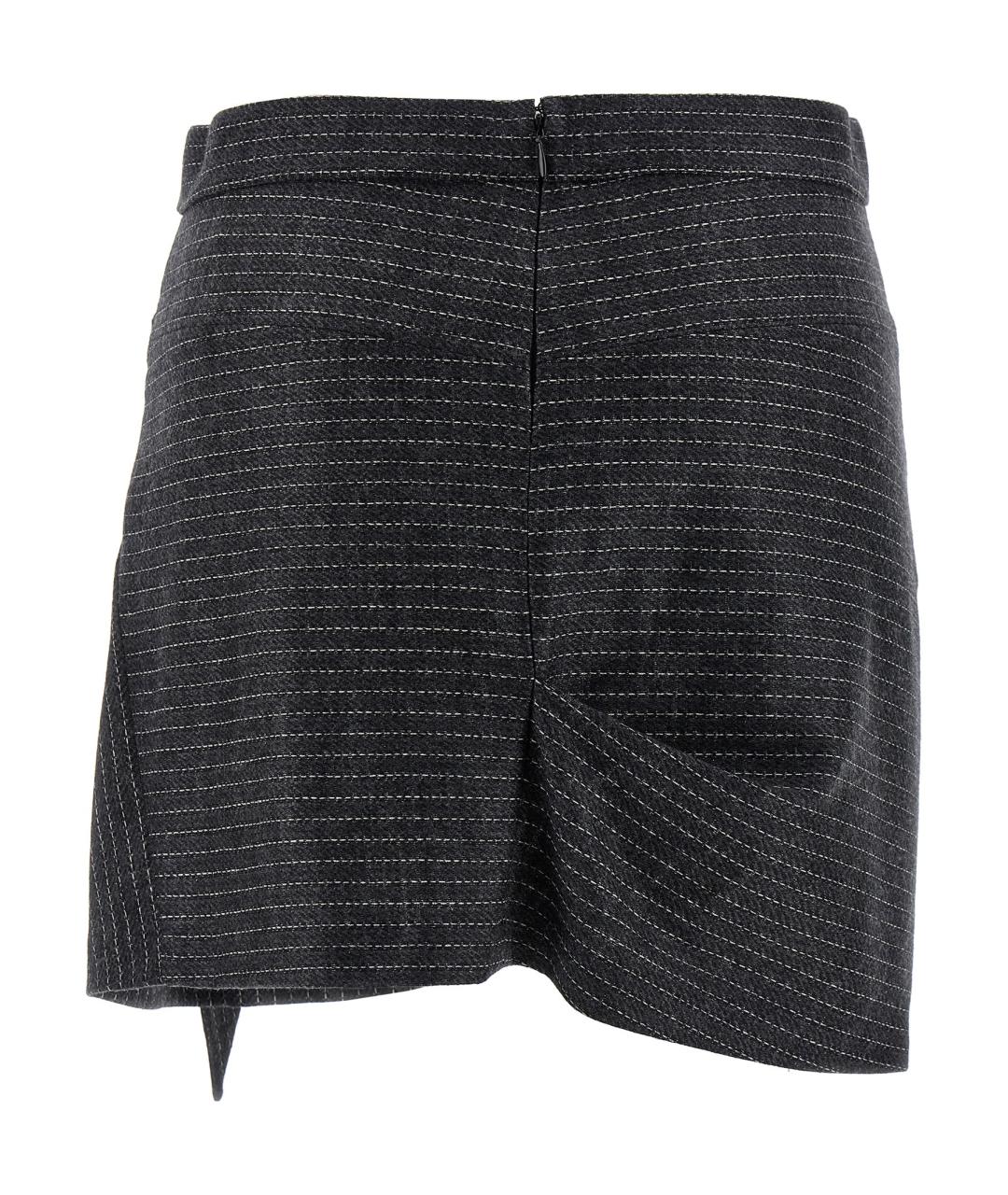 ISABEL MARANT Серая шерстяная юбка макси, фото 2