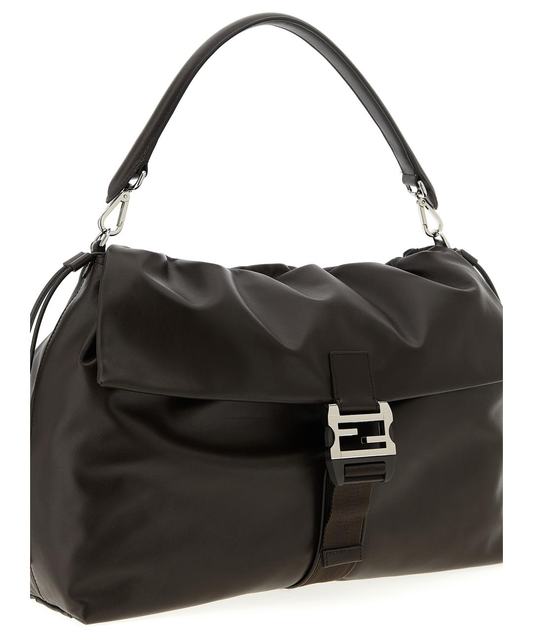 FENDI Коричневая кожаная сумка тоут, фото 3