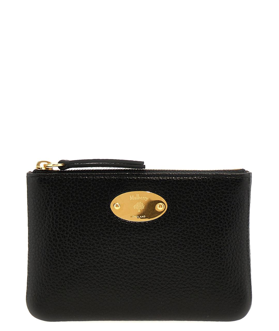 MULBERRY Черный кожаный кошелек, фото 1