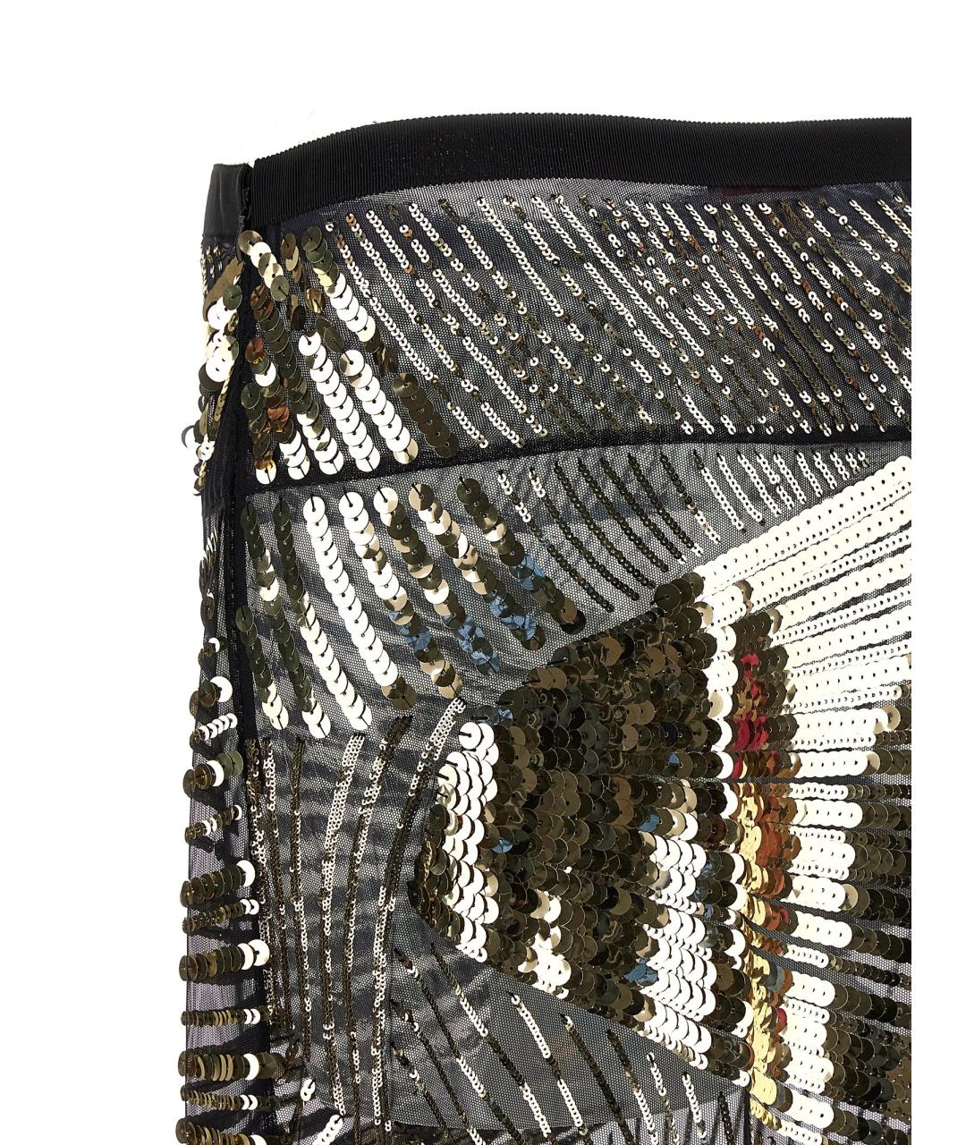 EMILIO PUCCI Золотая юбка мини, фото 2