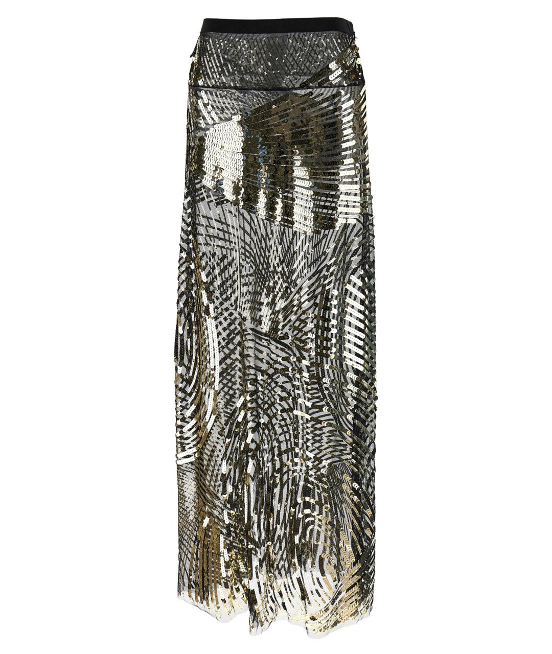 EMILIO PUCCI Золотая юбка мини, фото 4