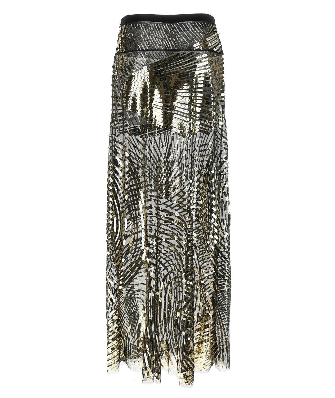 EMILIO PUCCI Золотая юбка мини, фото 1