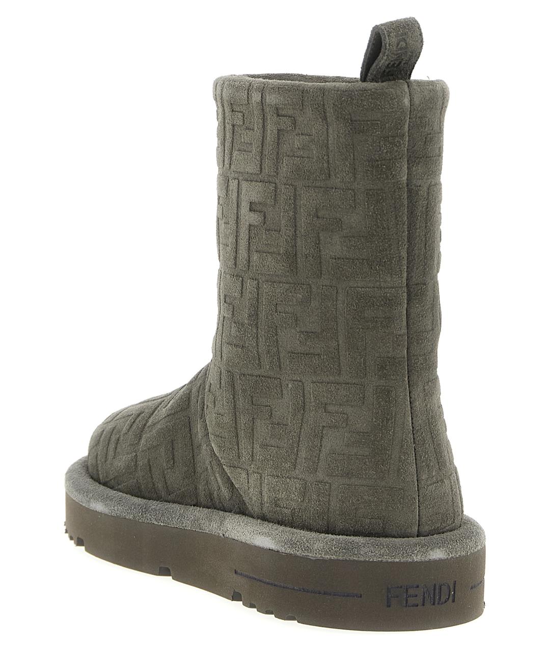 FENDI Серые замшевые ботинки, фото 3
