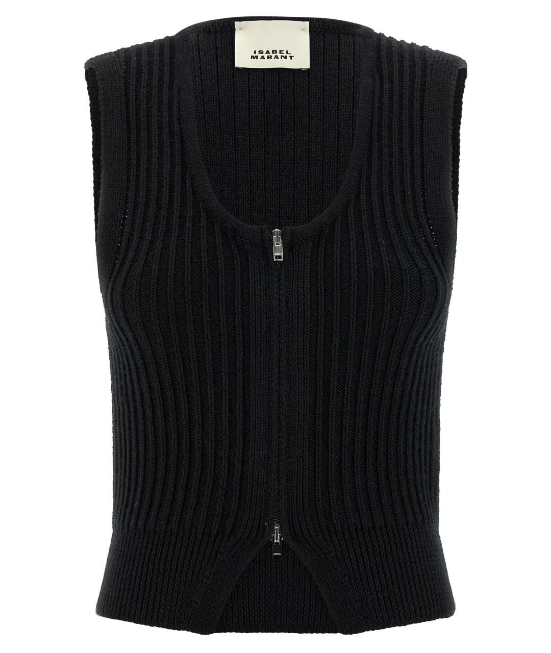 ISABEL MARANT Черная шерстяная жилетка, фото 1