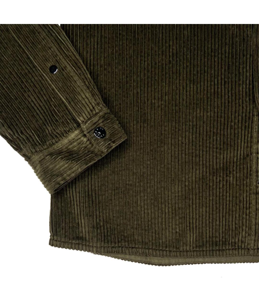 STONE ISLAND Хаки хлопковая кэжуал рубашка, фото 4