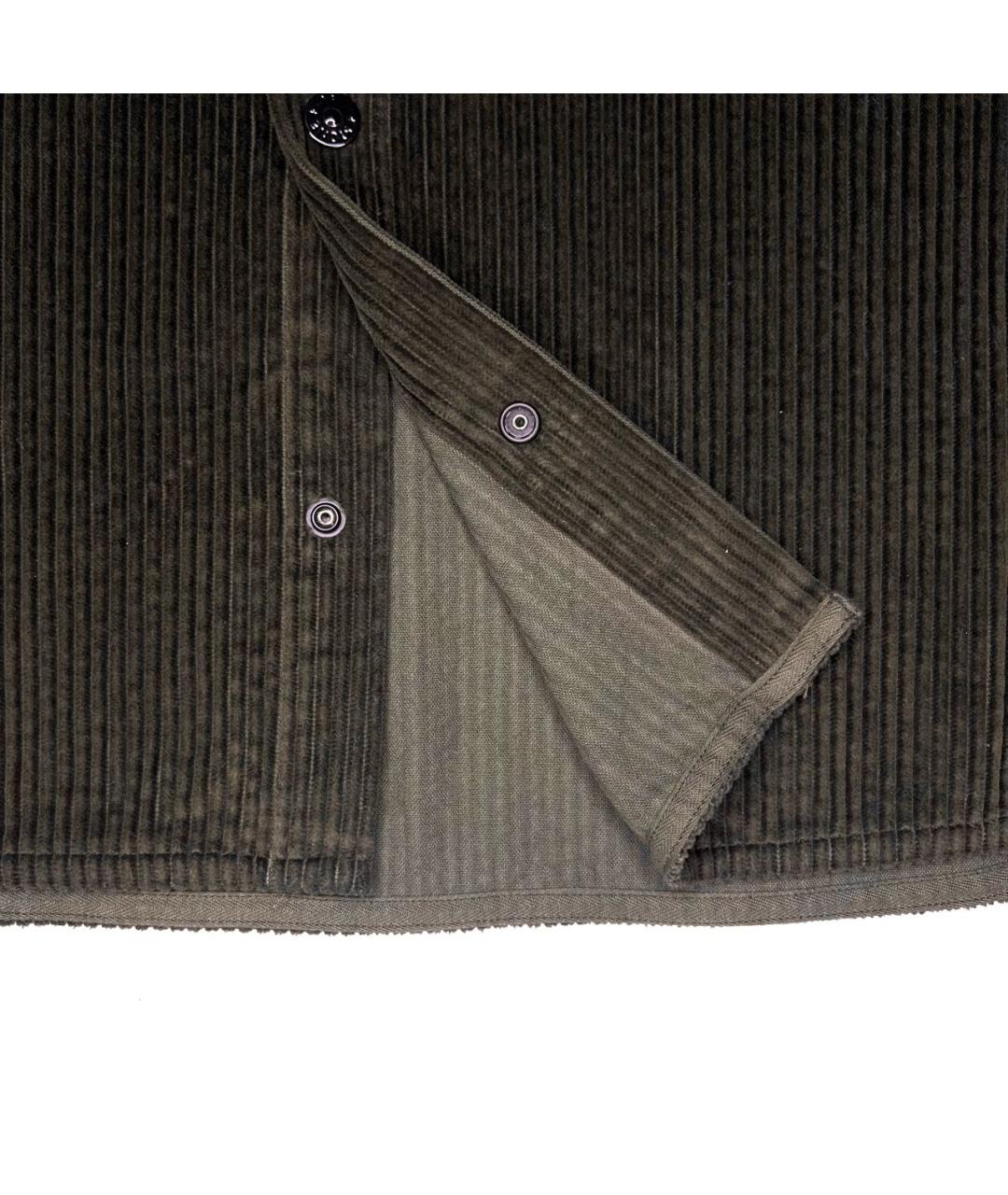 STONE ISLAND Хаки хлопковая кэжуал рубашка, фото 6