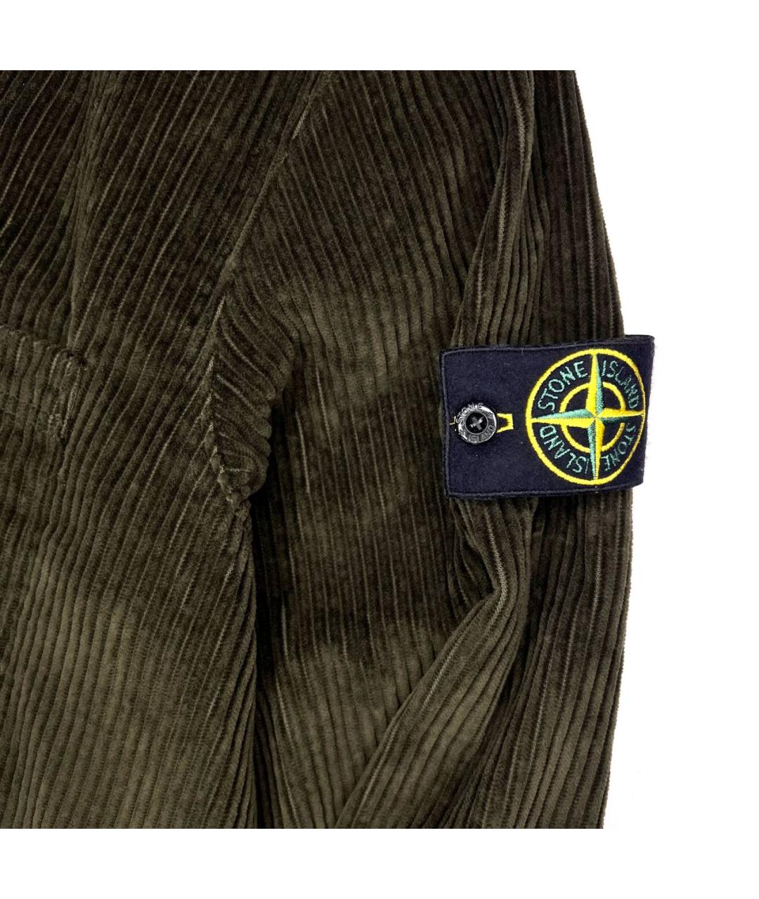 STONE ISLAND Хаки хлопковая кэжуал рубашка, фото 5