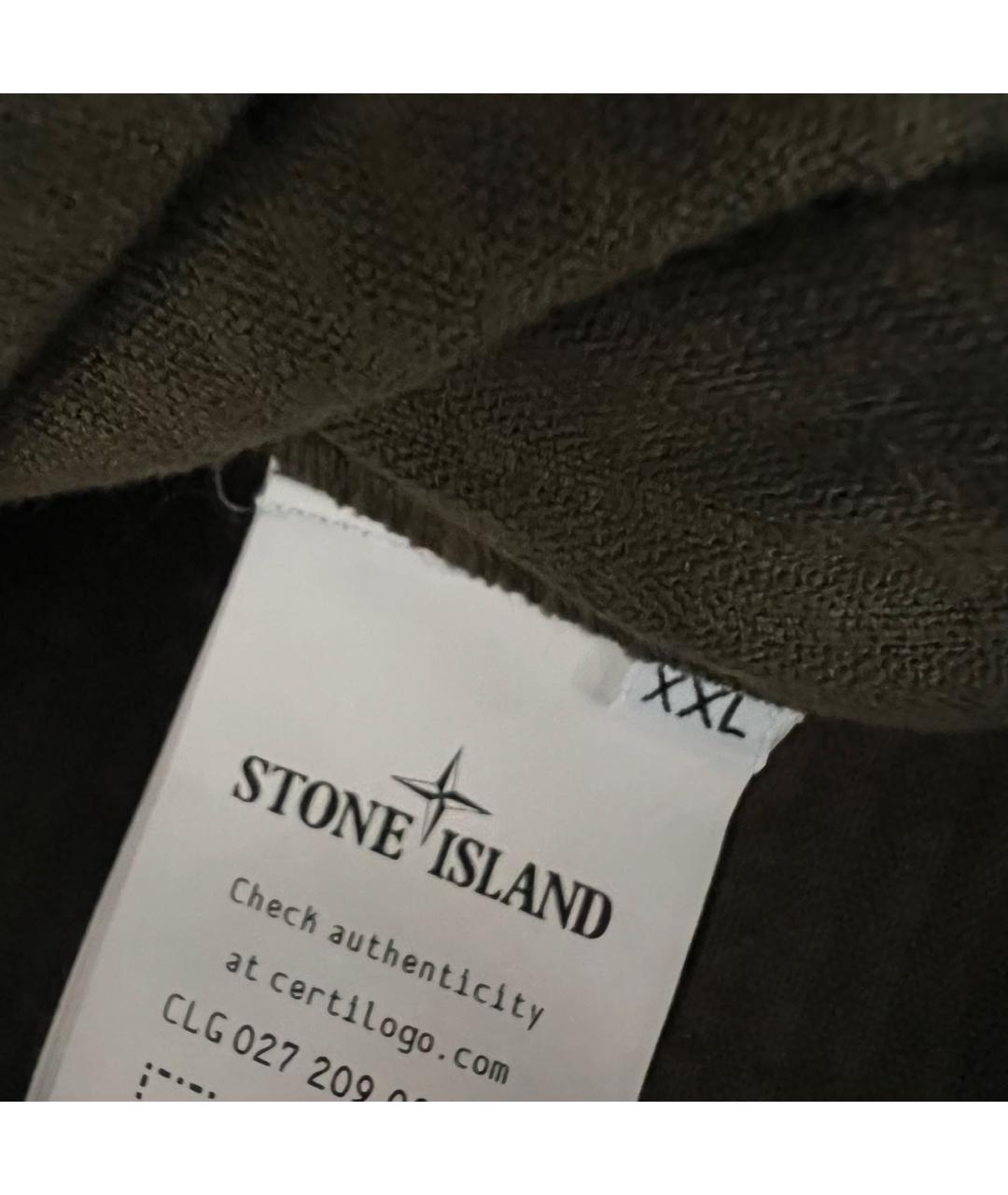 STONE ISLAND Хаки хлопковая кэжуал рубашка, фото 7