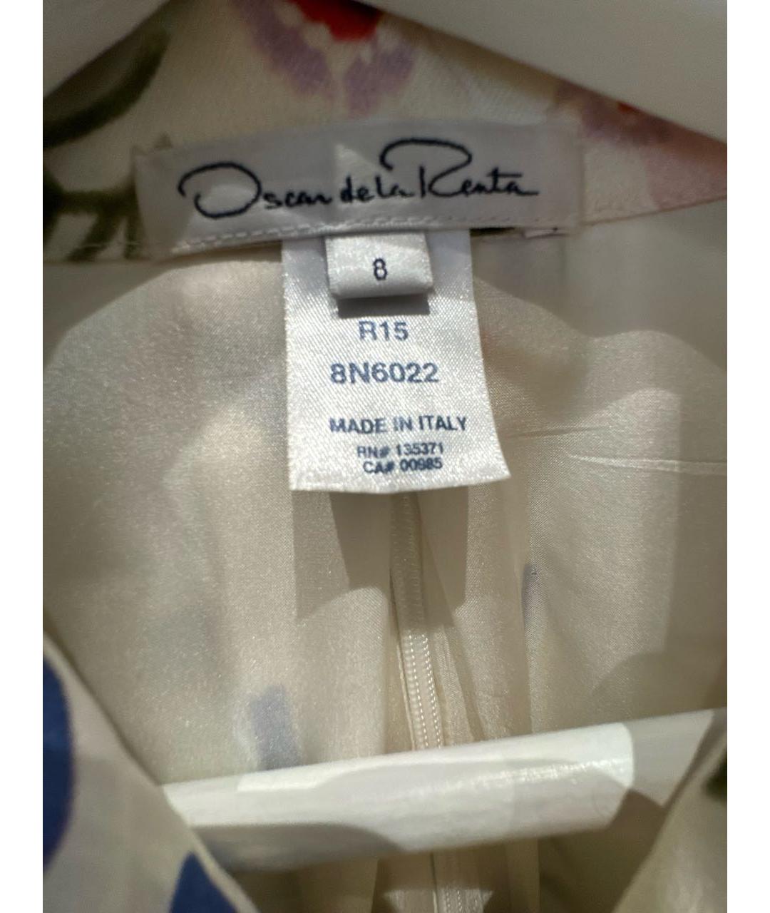 OSCAR DE LA RENTA Мульти шелковое коктейльное платье, фото 8