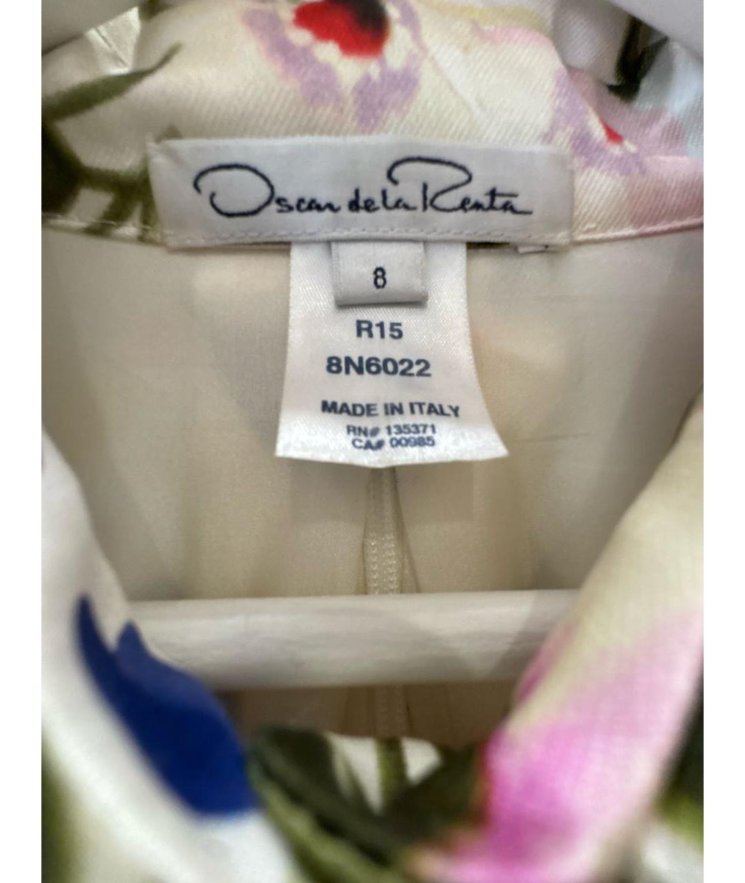 OSCAR DE LA RENTA Мульти шелковое коктейльное платье, фото 3