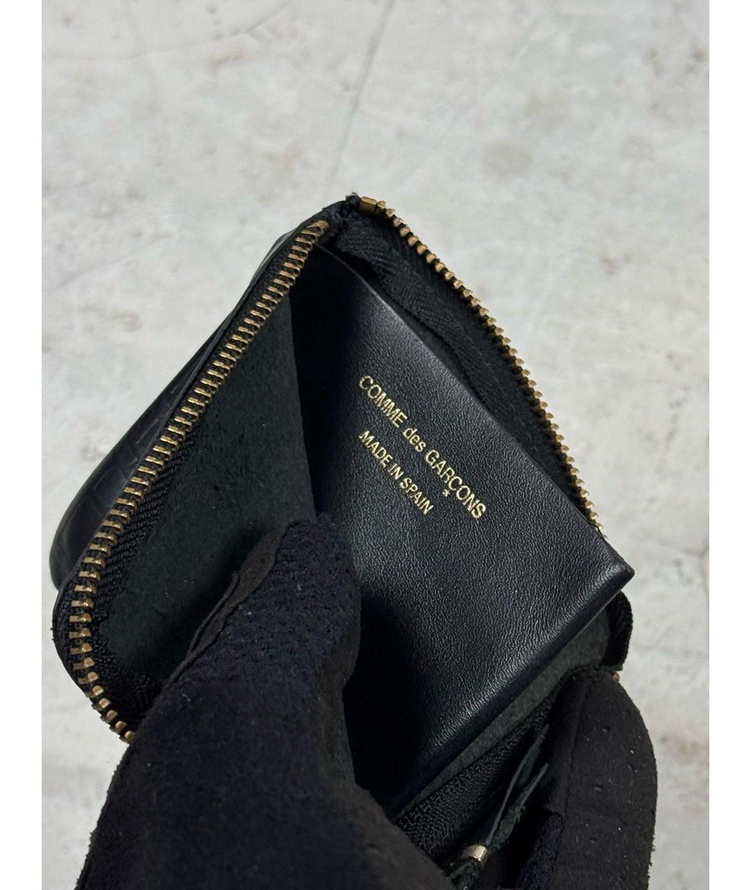 COMME DES GARÇONS Черный кожаный кошелек, фото 6
