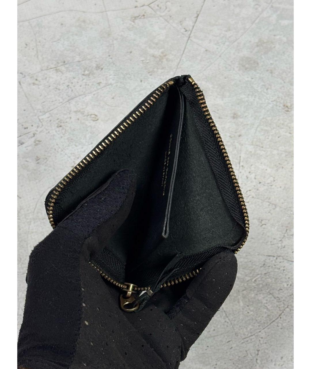 COMME DES GARÇONS Черный кожаный кошелек, фото 5