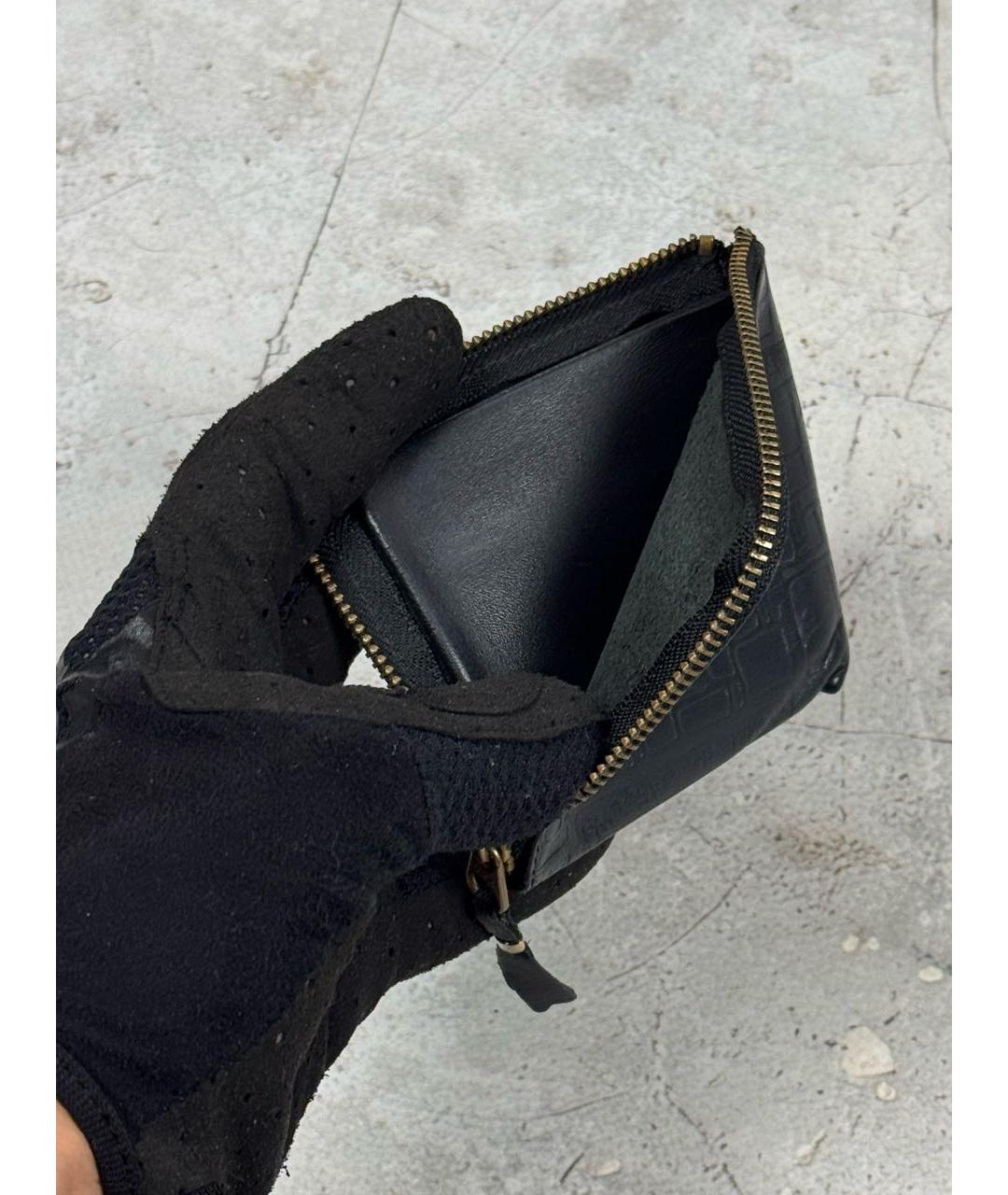 COMME DES GARÇONS Черный кожаный кошелек, фото 4