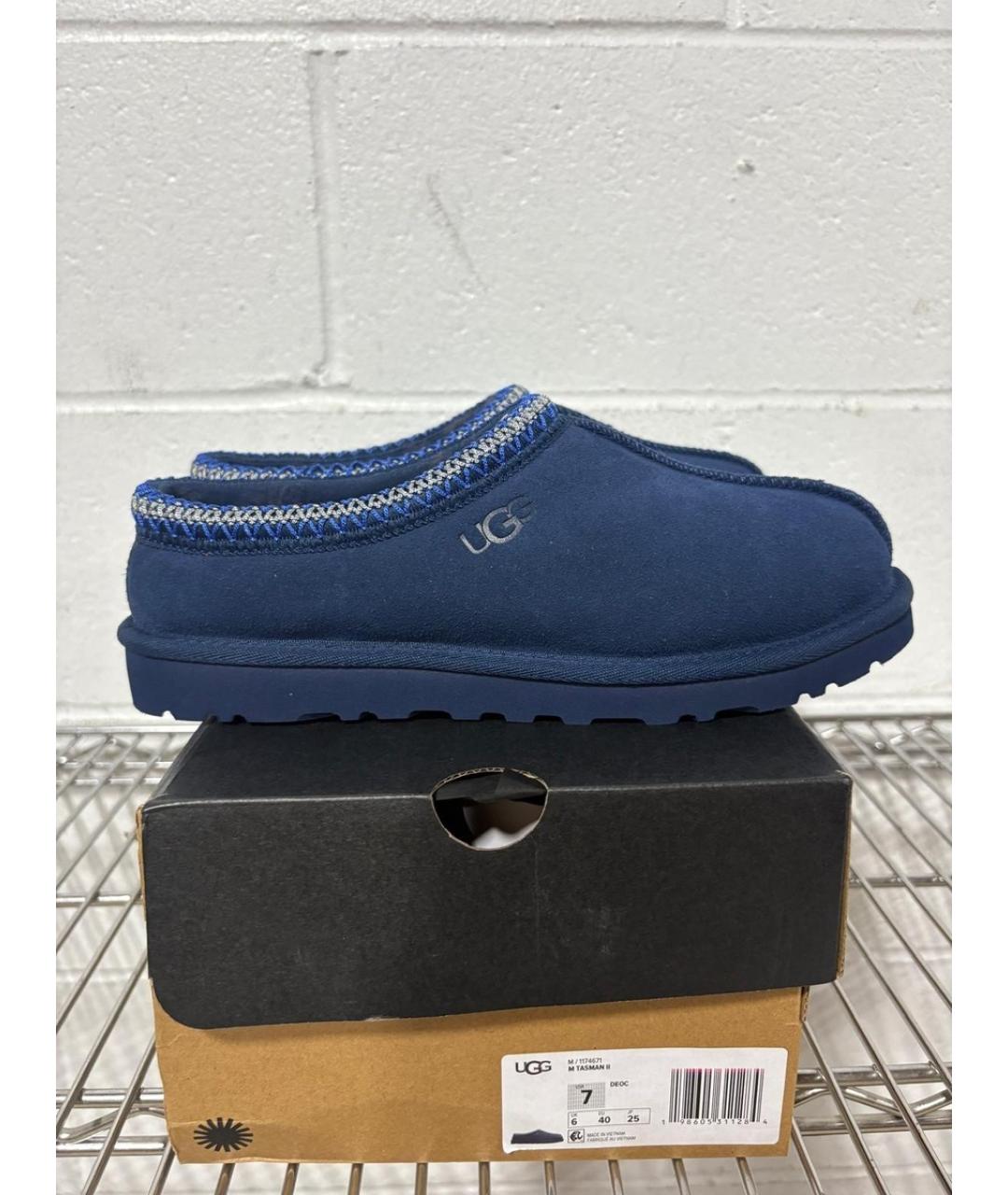 UGG AUSTRALIA Темно-синие замшевые низкие кроссовки / кеды, фото 3