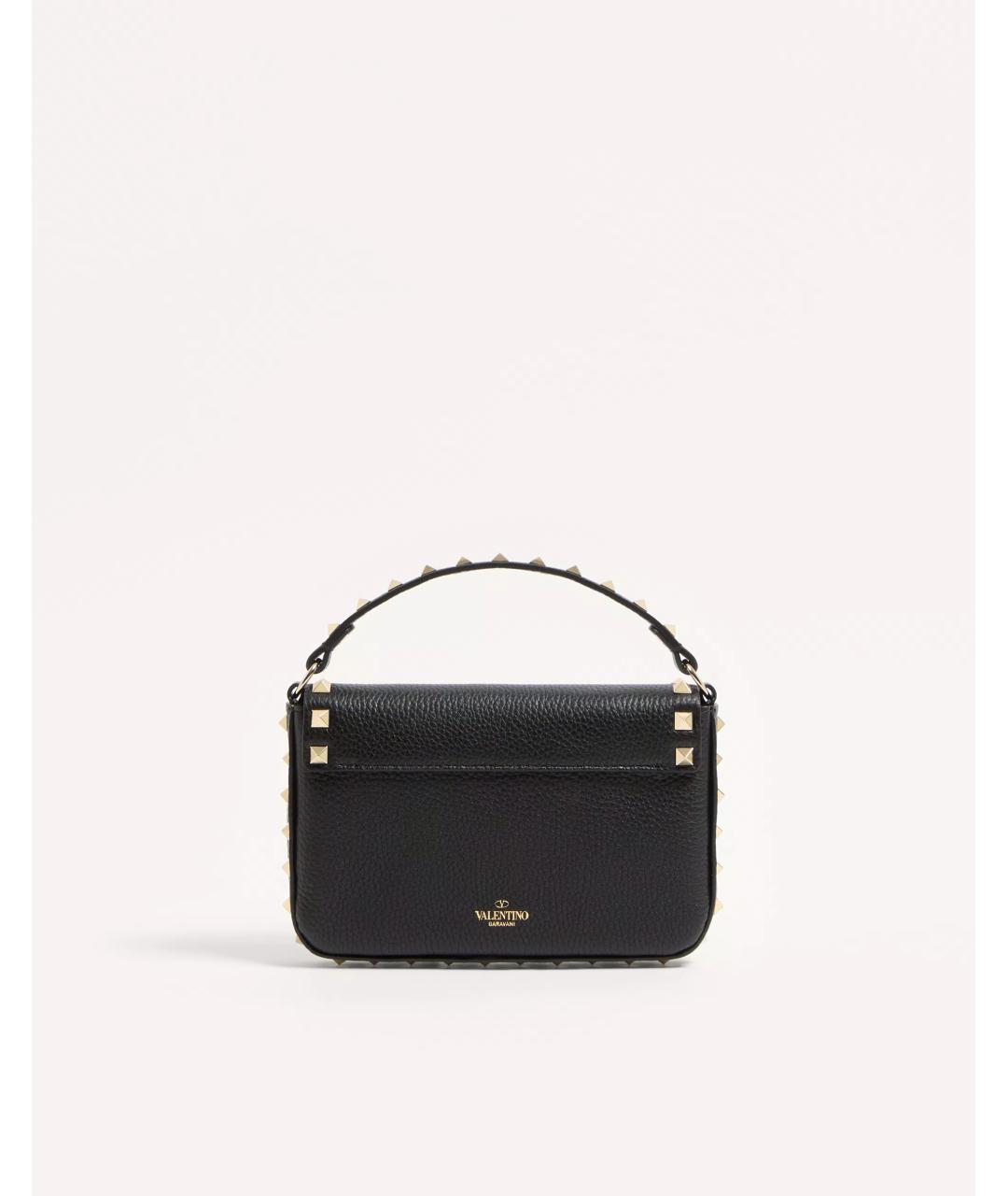 VALENTINO Черная кожаная сумка с короткими ручками, фото 5