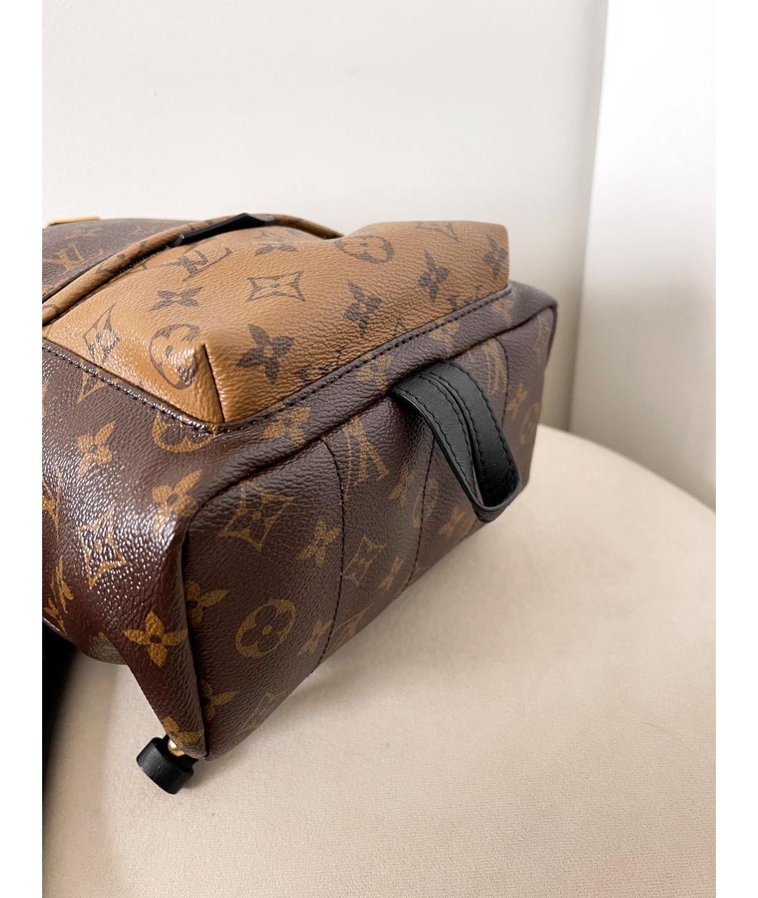 LOUIS VUITTON Коричневый кожаный рюкзак, фото 5