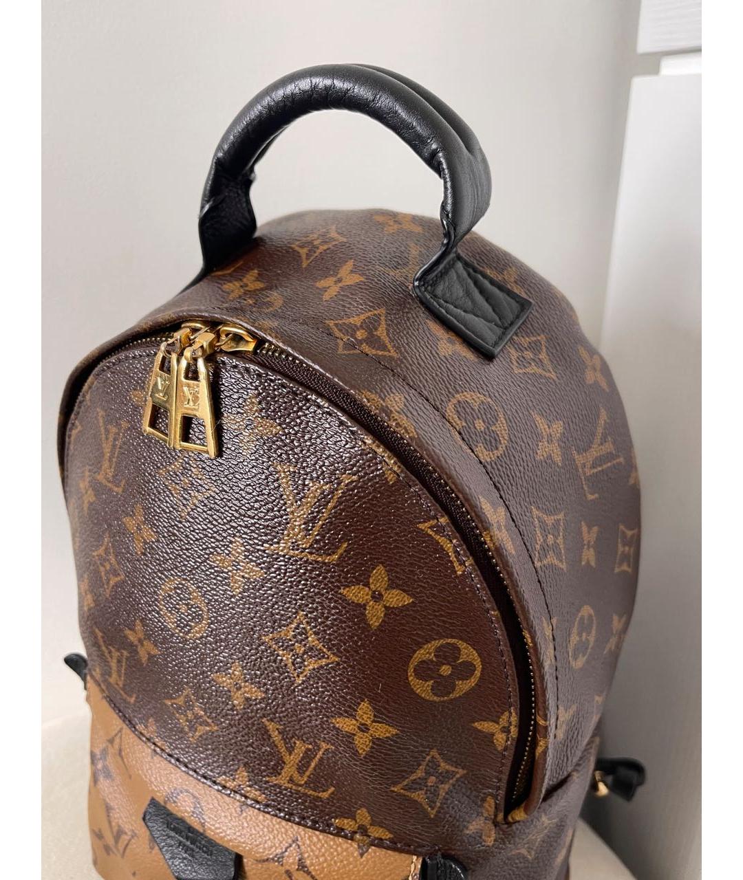 LOUIS VUITTON Коричневый кожаный рюкзак, фото 6