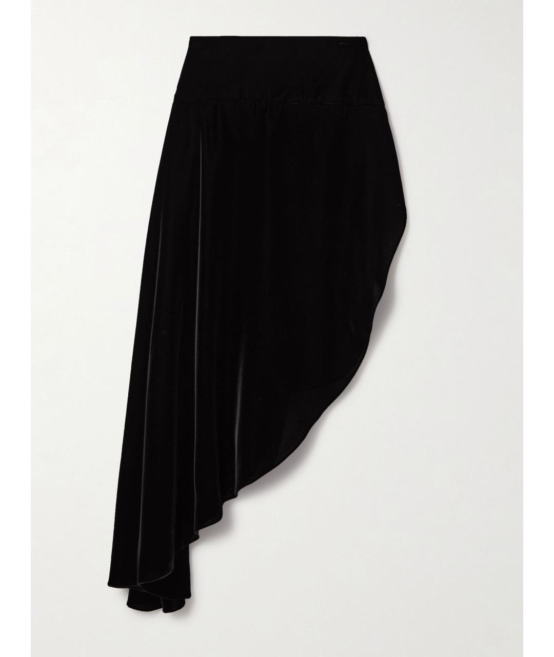 ALAIA Черная вискозная юбка миди, фото 6