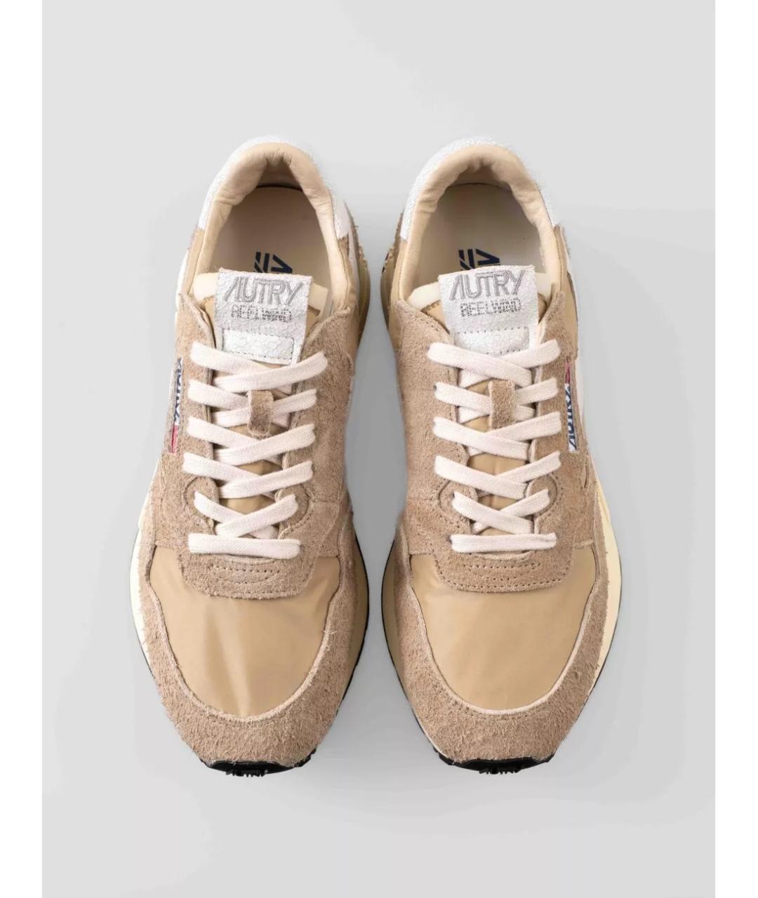 AUTRY Бежевые замшевые низкие кроссовки / кеды, фото 2
