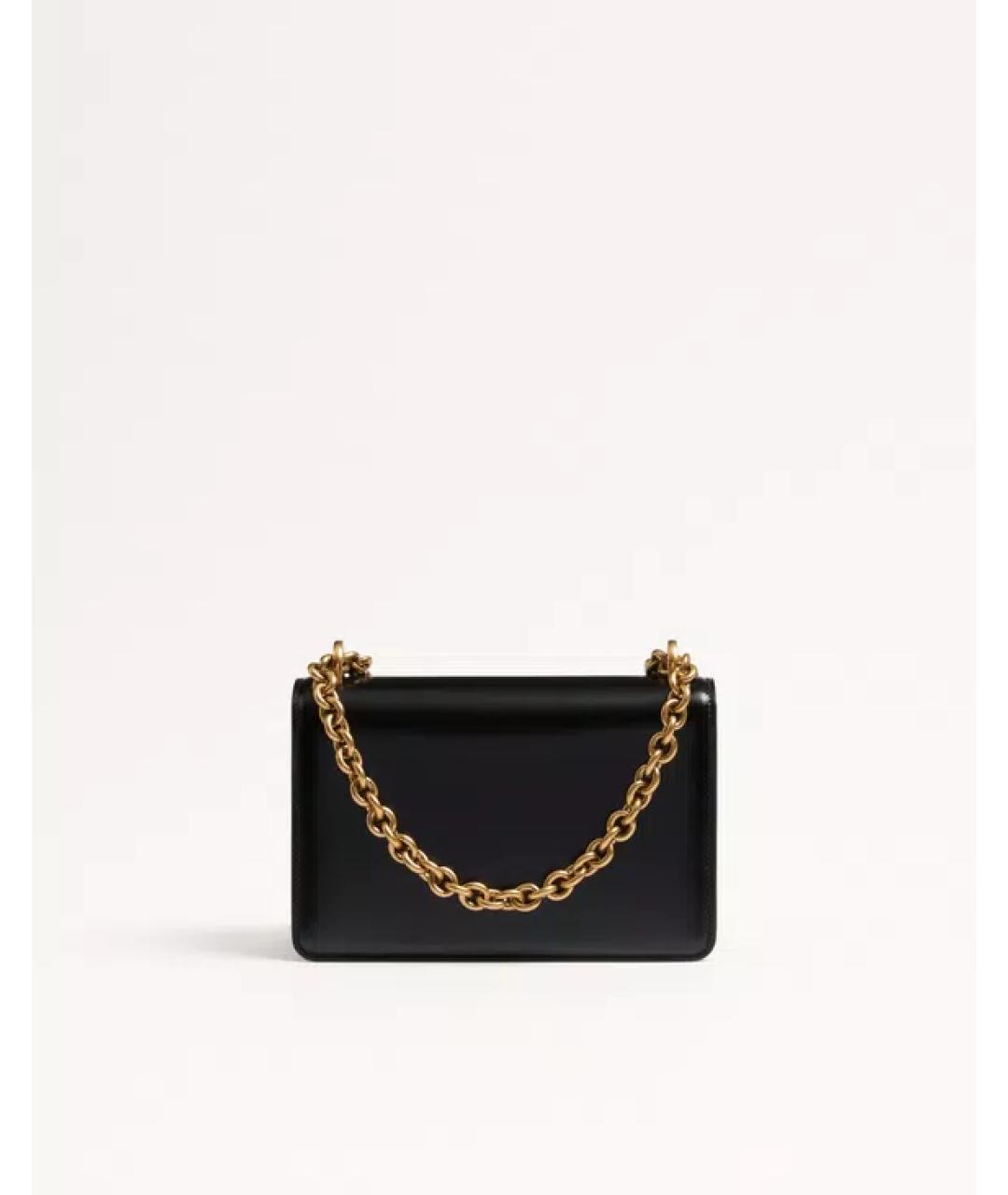 VALENTINO Черная кожаная сумка через плечо, фото 4