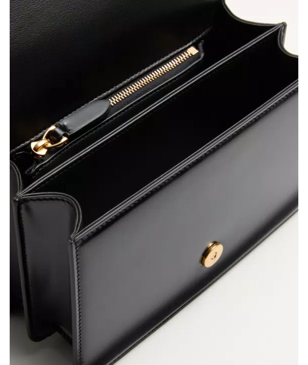 VALENTINO Черная кожаная сумка через плечо, фото 5