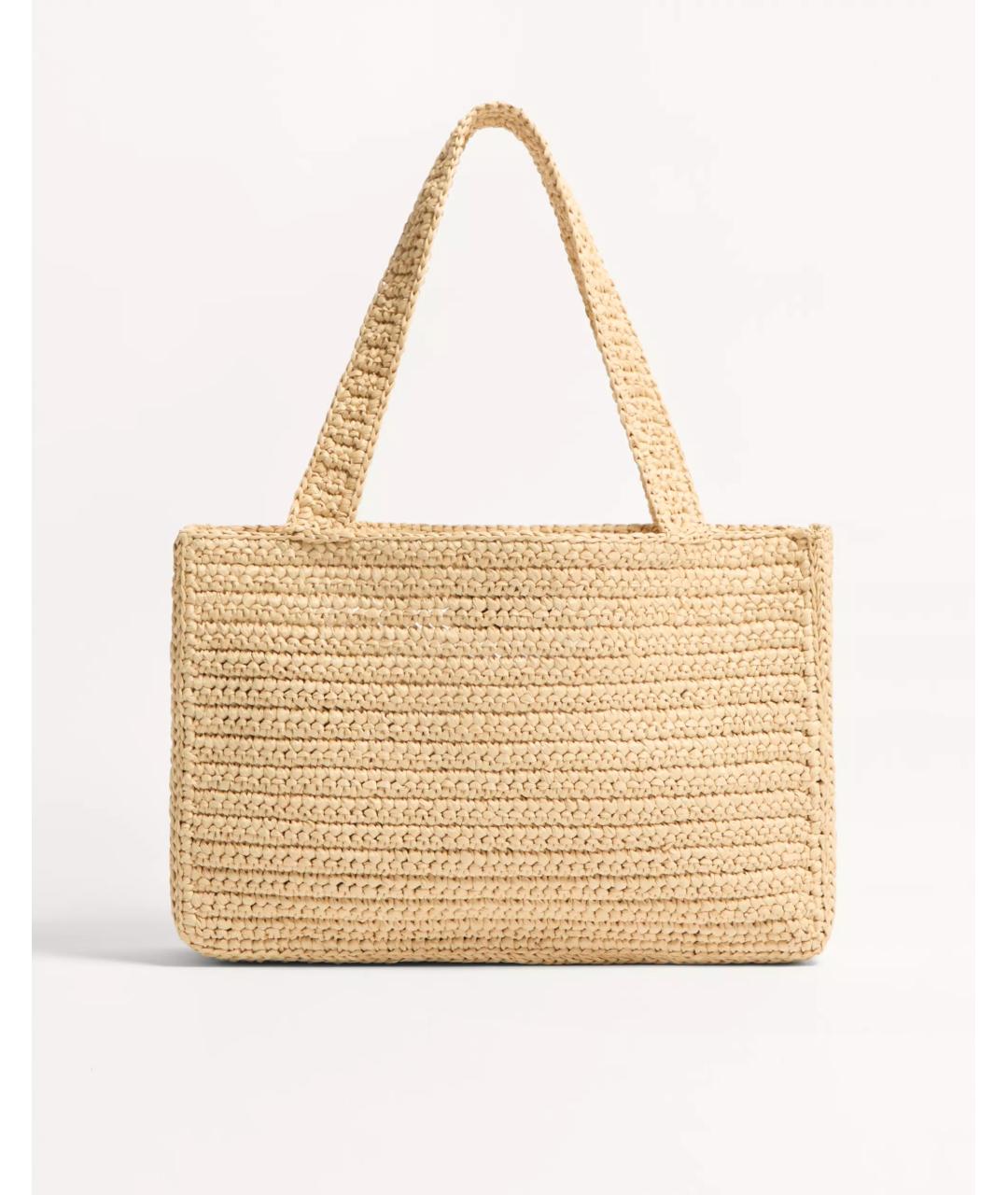 VALENTINO Бежевая пелетеная сумка тоут, фото 4