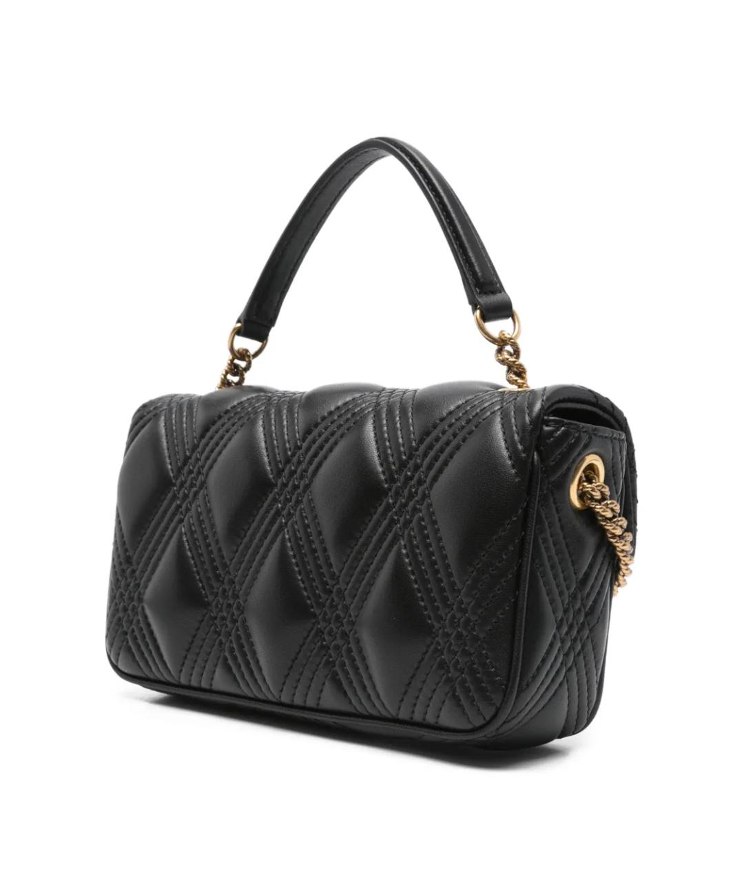 VALENTINO Черная кожаная сумка с короткими ручками, фото 3