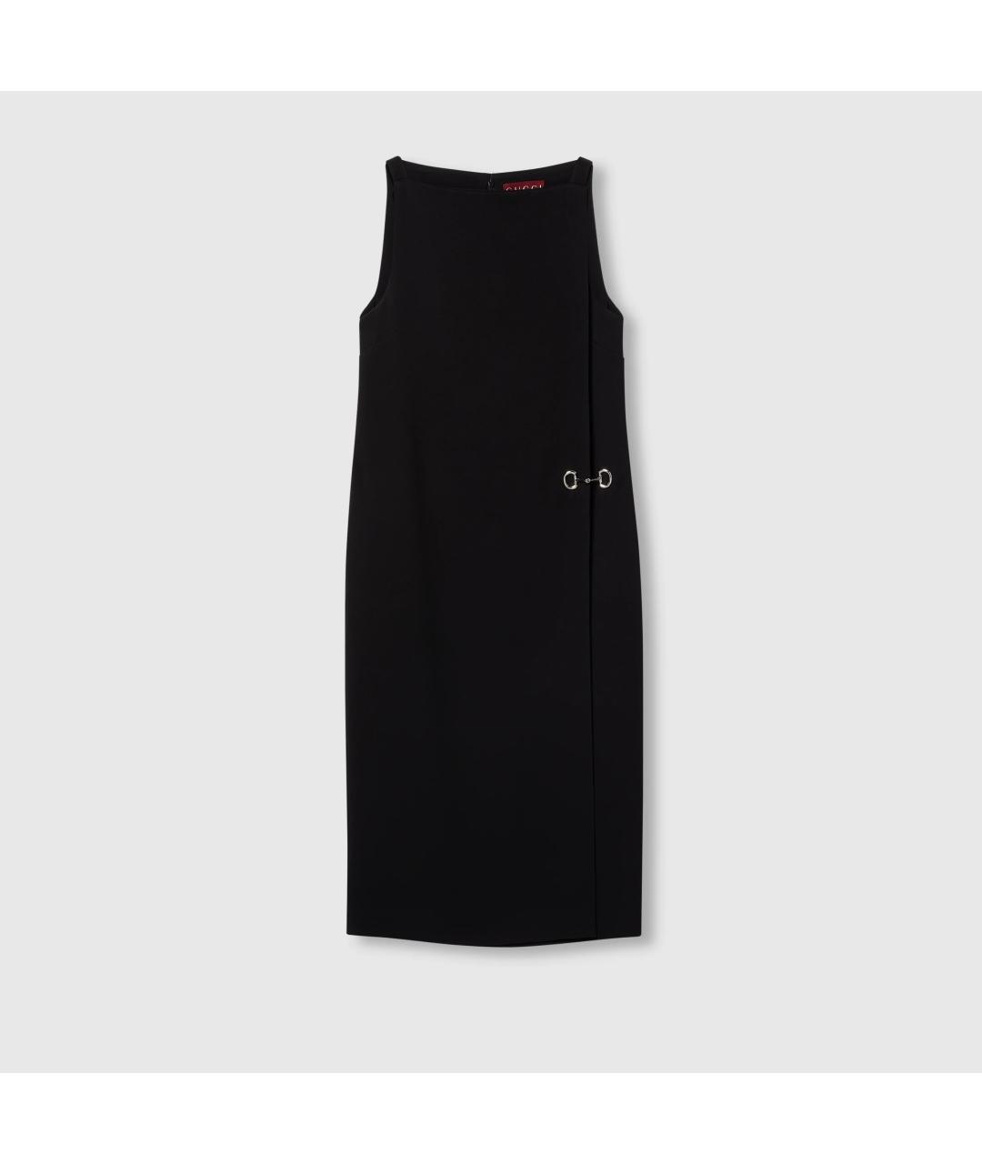 GUCCI Черное вискозное повседневное платье, фото 5