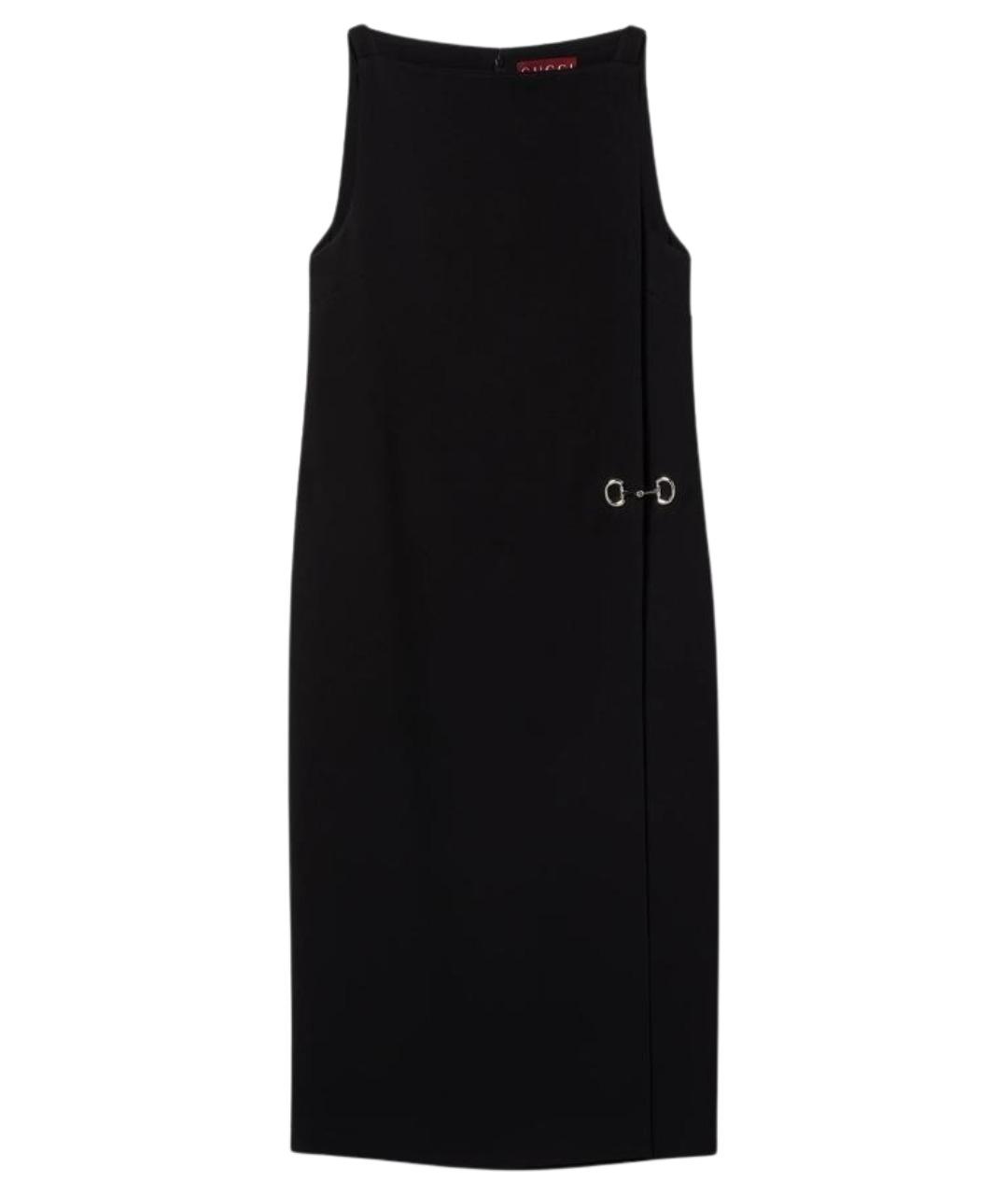 GUCCI Черное вискозное повседневное платье, фото 1