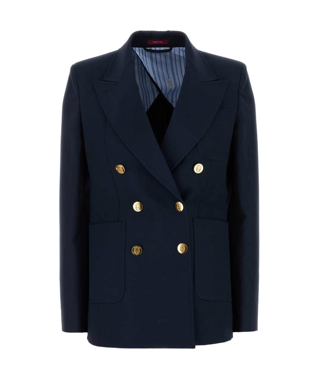 GUCCI Синий хлопковый жакет/пиджак, фото 1