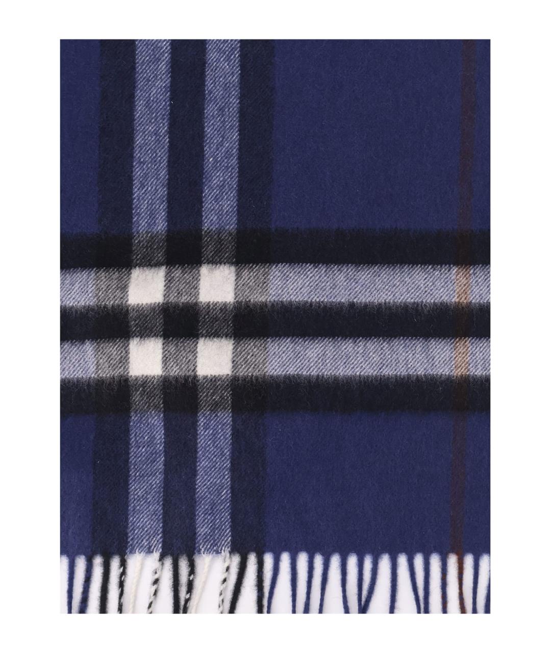 BURBERRY Синий кашемировый шарф, фото 2