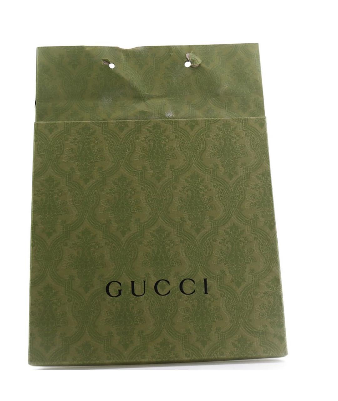 GUCCI Серый шерстяной шарф, фото 4