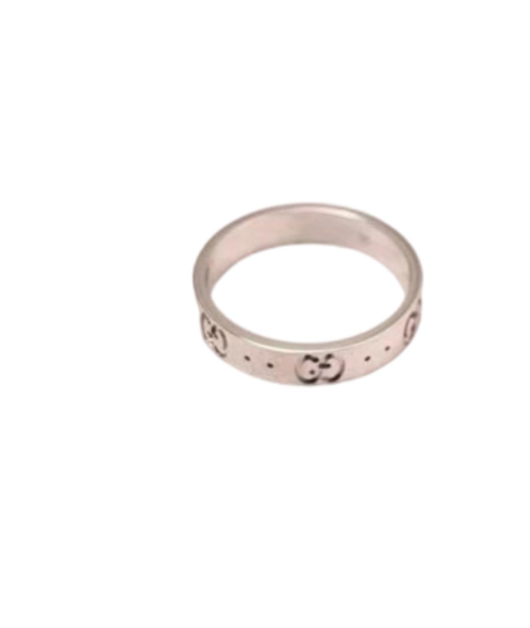 GUCCI Серебряное кольцо из белого золота, фото 7