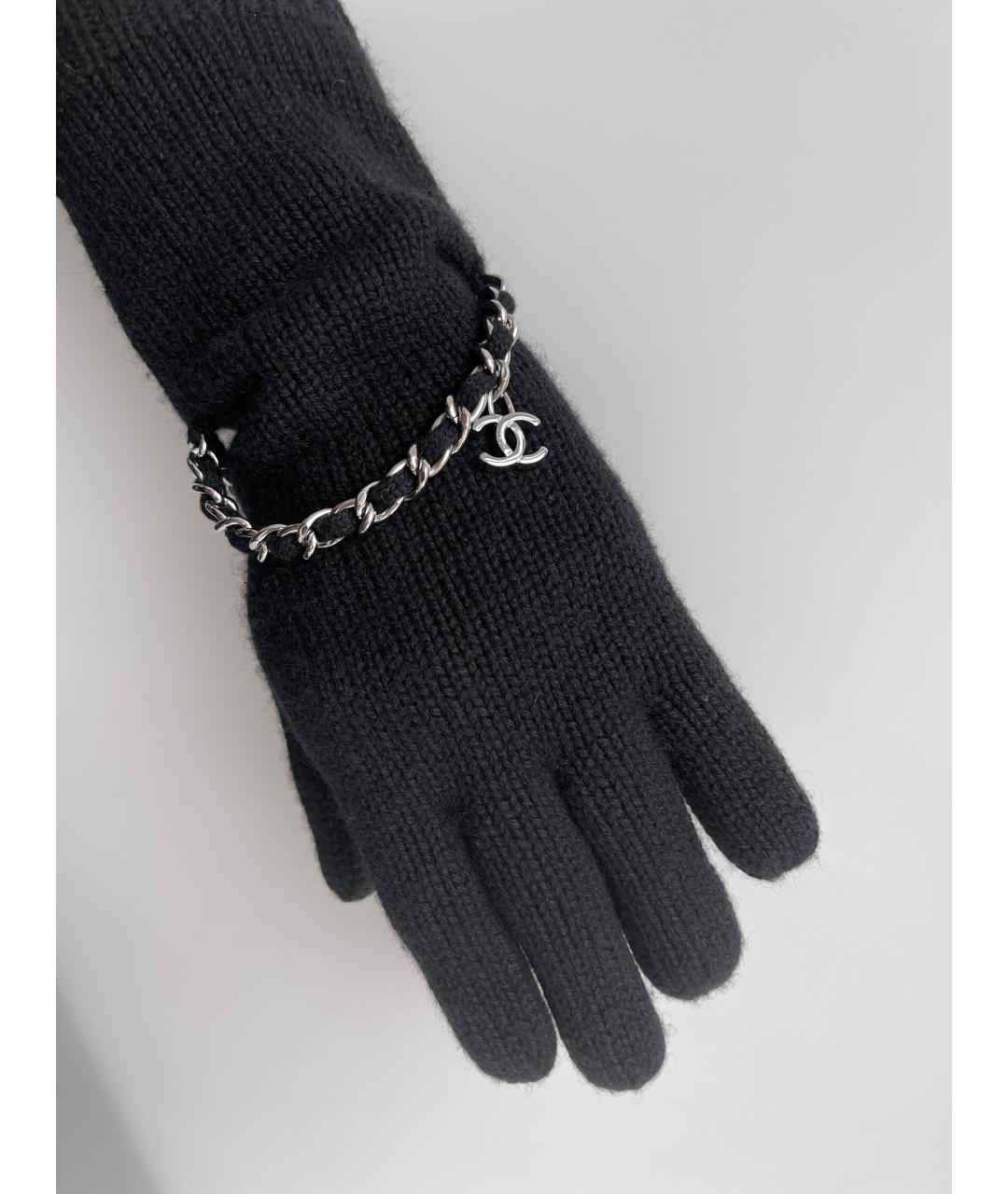 CHANEL Черные кашемировые перчатки, фото 3