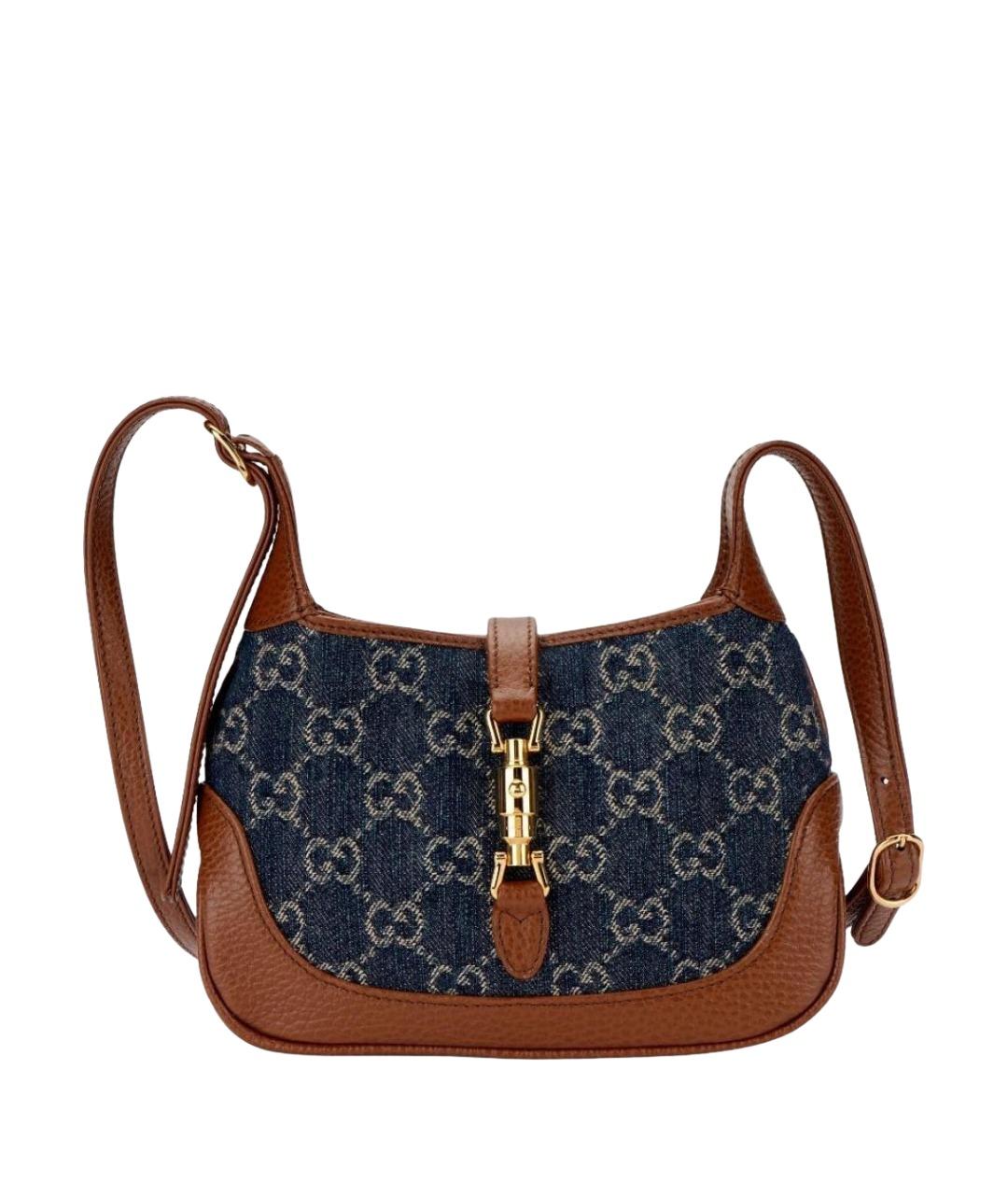 GUCCI Темно-синяя сумка с короткими ручками, фото 1
