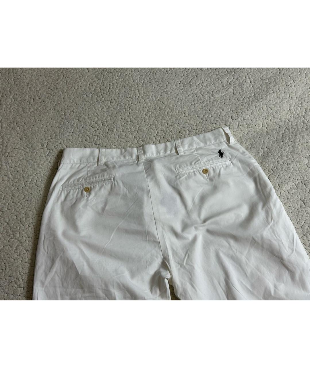 POLO RALPH LAUREN Белые хлопковые брюки чинос, фото 6