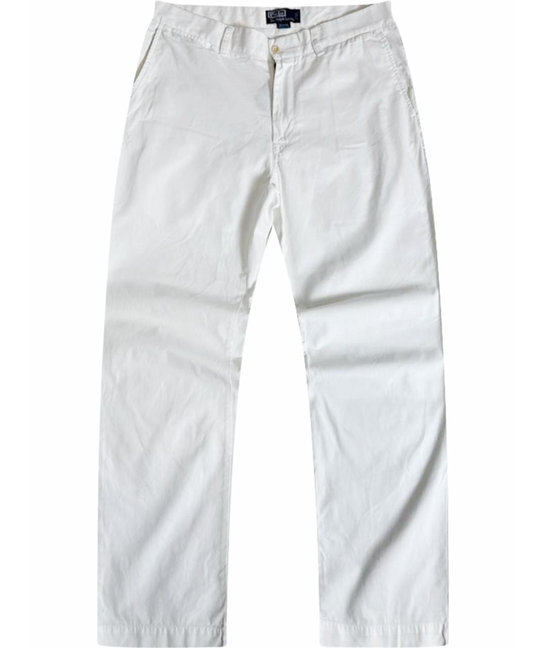 POLO RALPH LAUREN Белые хлопковые брюки чинос, фото 1