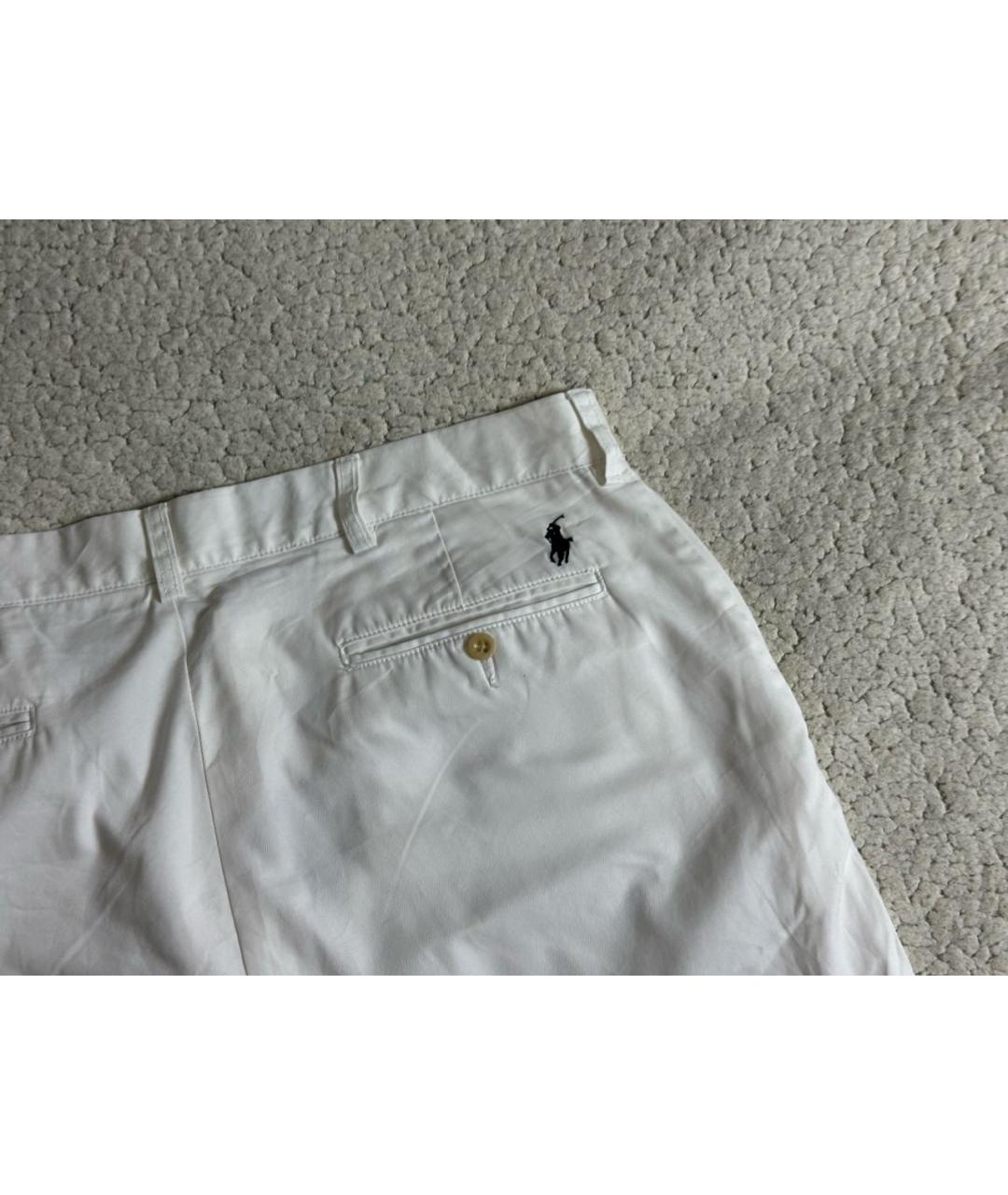 POLO RALPH LAUREN Белые хлопковые брюки чинос, фото 7