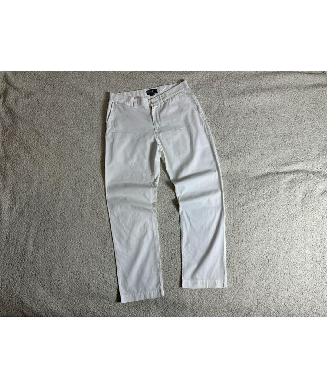 POLO RALPH LAUREN Белые хлопковые брюки чинос, фото 8