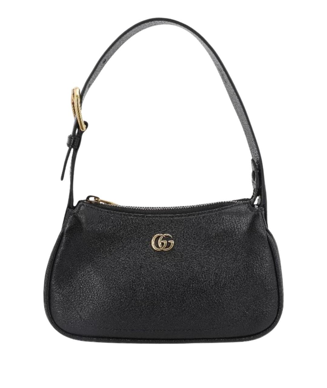 GUCCI Черная кожаная сумка с короткими ручками, фото 1