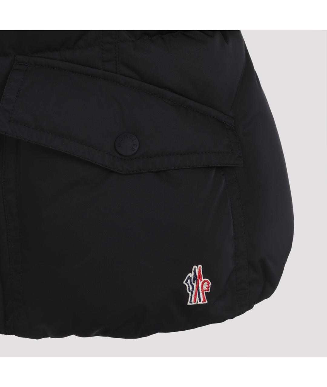 MONCLER GRENOBLE Черный полиэстеровый пуховик, фото 4