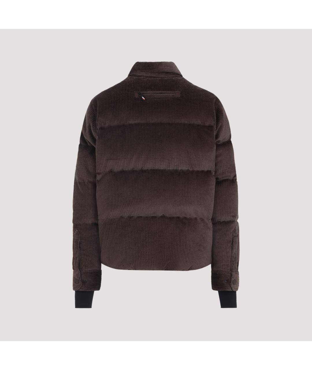 MONCLER GRENOBLE Коричневый хлопковый пуховик, фото 2